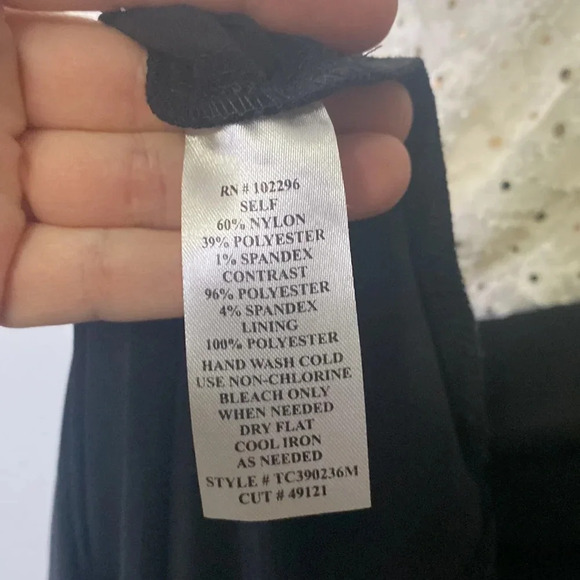 Connected Apparel Wrap Dress Black and White size 6 - Picture 8 of 9